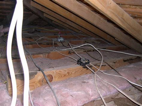 attic wiring not in junction box|attic insulation junction box.